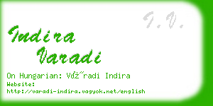 indira varadi business card